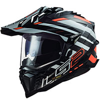 LS2 MX701 エクスプローラー カーボン エッジ ヘルメット オレンジ
