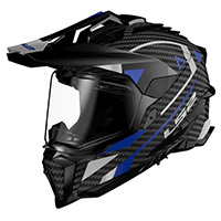 LS2 MX701 エクスプローラー カーボン アドベンチャー ヘルメット ブルー