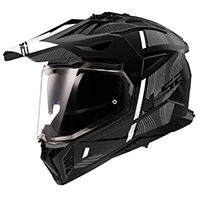 LS2 MX702 パイオニア 2 ヒル ヘルメット ブラック マット ホワイト