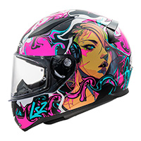 Casco LS2 FF353 Rapid 2 Cyberg rosa opaco