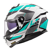 Casco Ls2 Ff808 Stream 2 Road Cyan Opaco - img 2