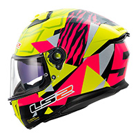 Casco Ls2 Ff808 Stream 2 Tiger Giallo Rosa