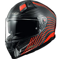 Ls2 Ff811 Vector 2 Carbon Flux Helmet Red