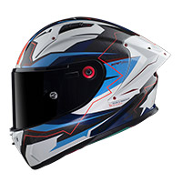 Mt Helmets Kre Plus Carbon Kraker B7 Blu Lucido - img 2