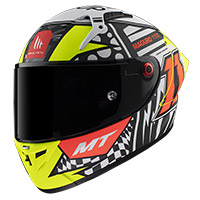 Full Face Helmet MT Helmets KRE+ Carbon Brush A5 red