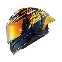 Casco Nexx X.R3R Glitch Racer naranja azul