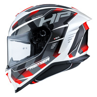 プレミアハイパーHP2ヘルメット赤白灰色 - 4