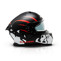 Casque Malossi HM3 noir blanc rouge - 3