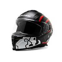 マロッシ HM3 ヘルメット ブラック ホワイト レッド