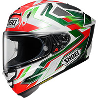 Shoei X-SPR Pro Escalate TC4 ヘルメット レッド グリーン