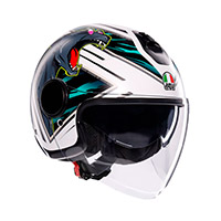 AGV Eteres E2206 ゲパール ヘルメット ホワイト ブラック グリーン