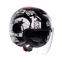 AGV Eteres E2206 ヒストリー ヘルメット ブラック ホワイト レッド