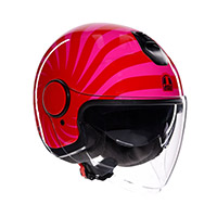 AGV Eteres E2206 Tropea ヘルメット レッド ピンク