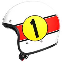 Agv X70 Jet Helmet Mino 73 blanco rojo