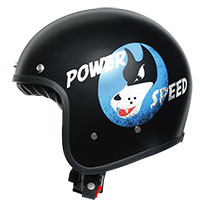 Agv X70ジェットヘルメットパワースピード純粋なマットブラック