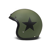 Dmd Jet Retro Star Helmet Green