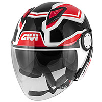 Givi 12.3 ストラトス シェード ヘルメット ブラック ホワイト レッド
