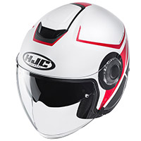 Hjc I40 Camet Helmet White Red Grey - 2