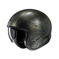 Casco Hjc V31 Flame Verde Opaco