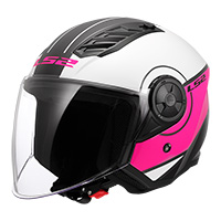 Casco LS2 OF616 Airflow 2 Cover blanco rosa