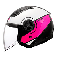 Ls2 Of616 Airflow 2 Cover Helmet White Pink