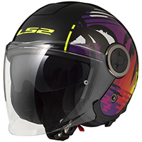 LS2 OF620 クラッシーパーム ヘルメット ブラック
