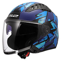 Casco Ls2 Of600 Copter 2 Kanji azul