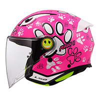 Casco Niño LS2 OF622 Funny 2 Paws rojo