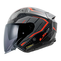 Casco LS2 OF603 Infinity 2 Carbon Urus rojo