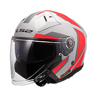 Casco LS2 OF603 Infinity 2 Focus rojo opaco