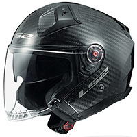 LS2 OF603 Infinity 2 Carbon Solid Casco negro