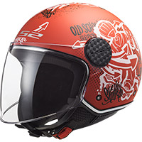 Ls2 Sphere Lux Of558 Skater Helm mat rot