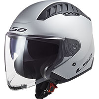 Ls2 Of600 Copter Solid Helmet Silver Matt