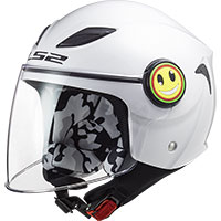 LS2OF602ファニーキッドソリッドヘルメットホワイト
