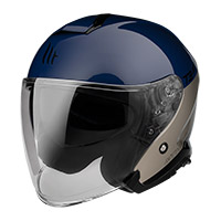 Mt Helmets Thunder 3 Sv Jet Xpert A17 Helmet Blue