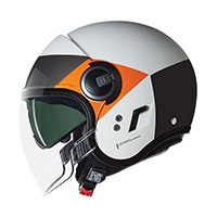 Nolan N21 Visor 06 Onirico Helmet White Orange