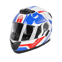 Acerbis Serel 2206 モジュラー ヘルメット ホワイト ブルー レッド
