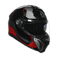 Casque AGV Tourmodular Perception noir rouge