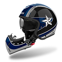 Airoh Mathisse Explorer blue flip-up helmet