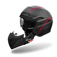 Airoh J110 Slim Helmet Red Matt - 2