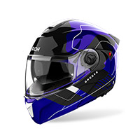 Casque Modulaire Airoh Specktre Groove bleu - 2