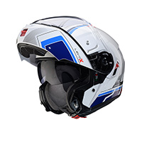 Casque Modulable Caberg Levo X Elite Blanc Rouge Bleu