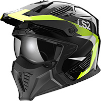 Ls2 Of606 Drifter Triality Helmet Black Yellow