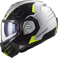 Ls2 Ff906 Advant Codex Modular Helmet White Black - 2