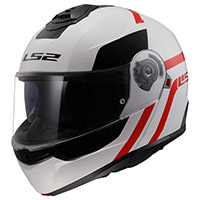 Ls2 Ff908 Strobe 2 Autox Modular Helmet White Red