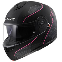 Ls2 Ff908 Strobe 2 Lux Modular Helmet Black Matt Pink