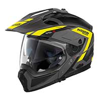 Nolan N70.2X Grandes Alpes N-Com casco modular negro amarillo