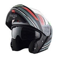 Casque Modulaire Nos NS-14 Nitro bleu rouge mat