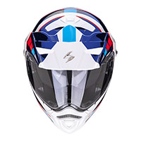 スコーピオンADX-2カミノモジュラーヘルメット白青い赤