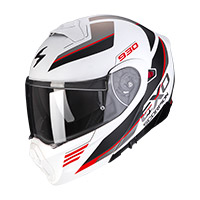 スコーピオン Exo 930 Navig モジュラー ヘルメット ホワイト レッド